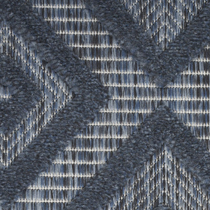 6' X 9' Blue Indoor Outdoor Area Rug