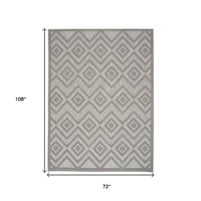 6' X 9' Gray Indoor Outdoor Area Rug