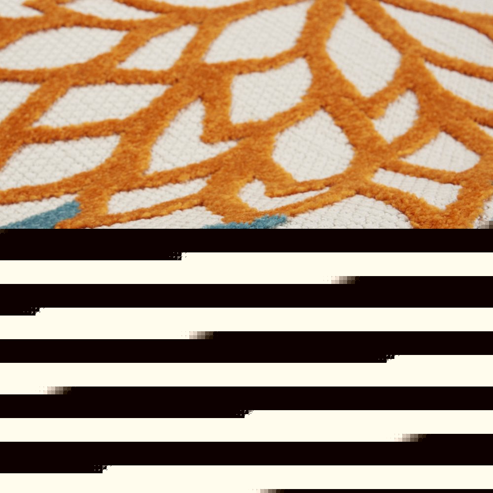 8' Turquoise Indoor Outdoor Runner Rug
