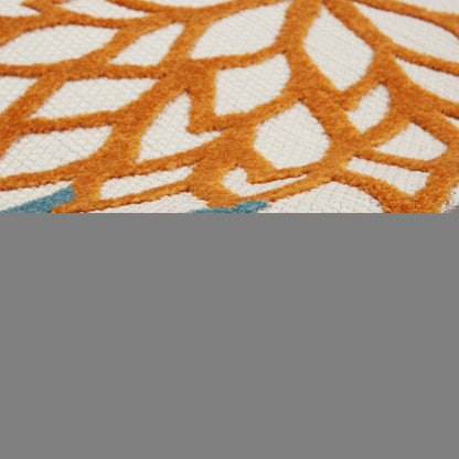 8' Turquoise Indoor Outdoor Runner Rug