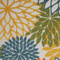 9' X 12' Blue And Yellow Indoor Outdoor Area Rug