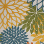 10' X 13' Blue And Yellow Indoor Outdoor Area Rug