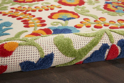 3' X 5' Red And Ivory Indoor Outdoor Area Rug