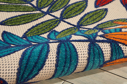 3' X 5' Red And Ivory Indoor Outdoor Area Rug