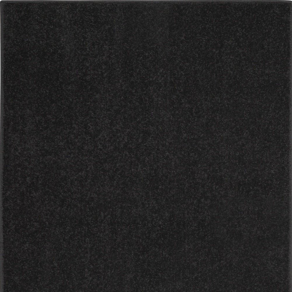 4' Runner Black Indoor Outdoor Runner Rug