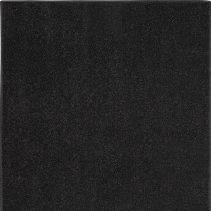 4' Runner Black Indoor Outdoor Runner Rug