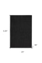 4' Runner Black Indoor Outdoor Runner Rug