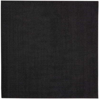 5' X 5' Black Square Indoor Outdoor Area Rug