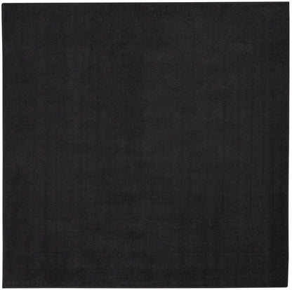 5' X 5' Black Square Indoor Outdoor Area Rug