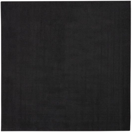 5' X 5' Black Square Indoor Outdoor Area Rug