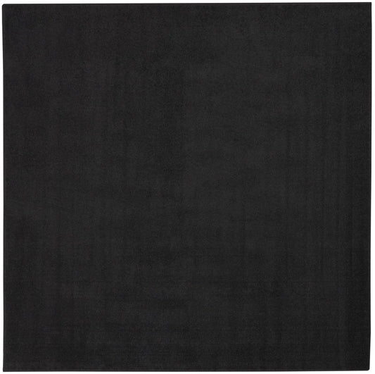 5' X 5' Black Square Indoor Outdoor Area Rug
