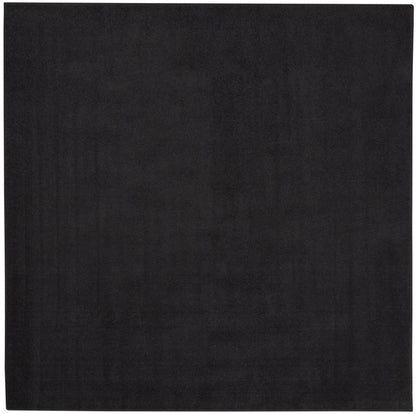 5' X 5' Black Square Indoor Outdoor Area Rug