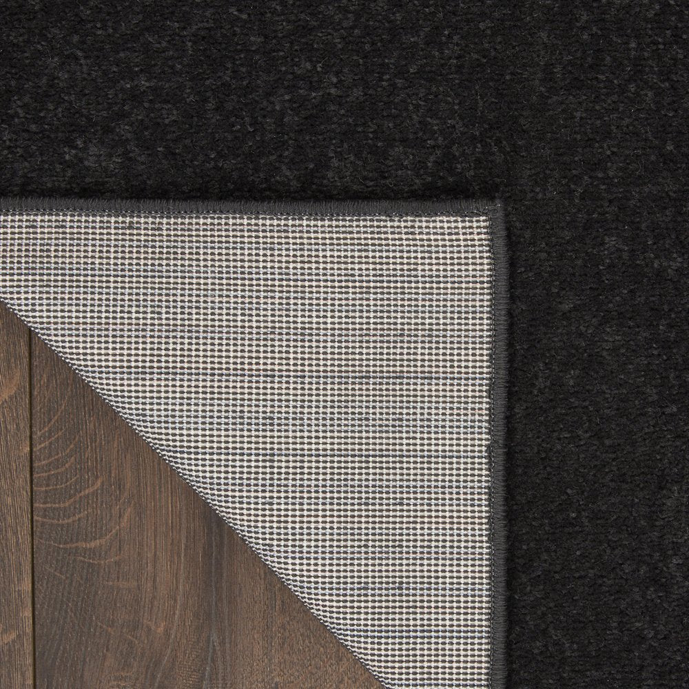 5' X 5' Black Square Indoor Outdoor Area Rug