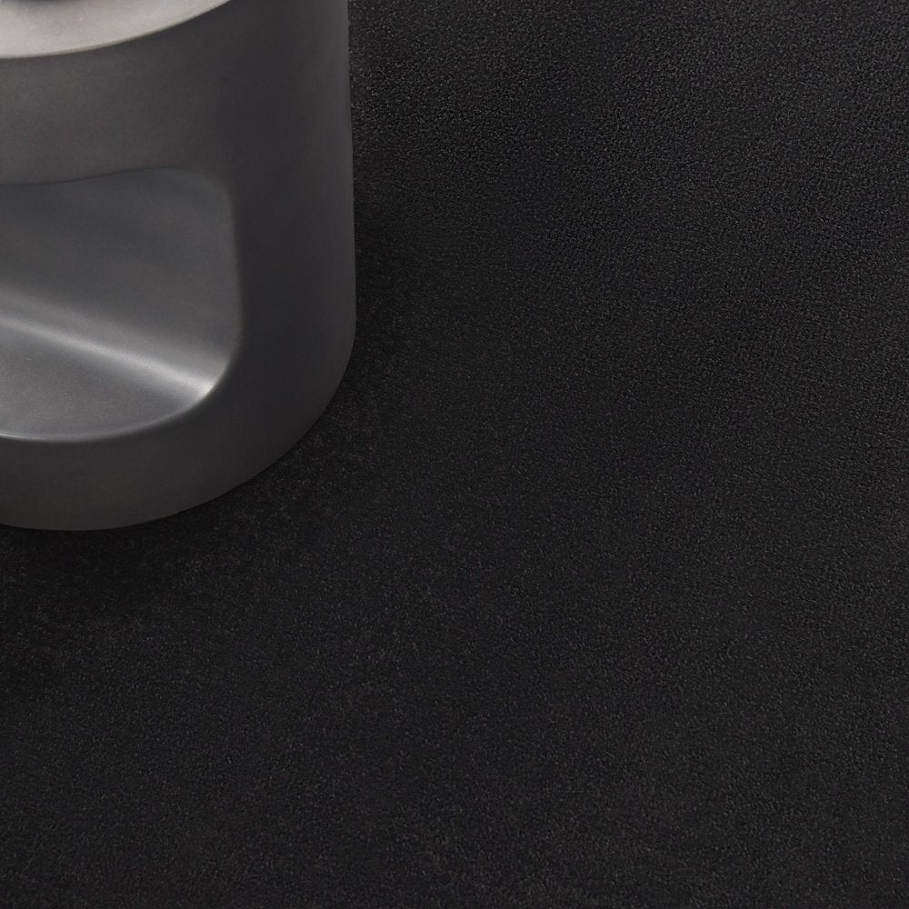6' X 6' Black Round Indoor Outdoor Area Rug