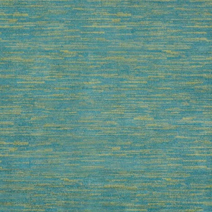 5' X 5' Blue And Green Square Indoor Outdoor Area Rug