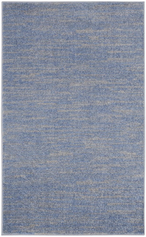 3' X 5' Blue And Gray Indoor Outdoor Area Rug