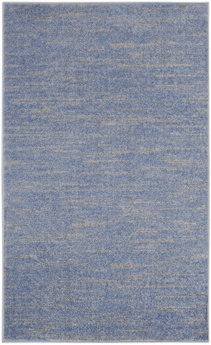 3' X 5' Blue And Gray Indoor Outdoor Area Rug