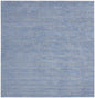5' X 5' Blue And Gray Square Indoor Outdoor Area Rug