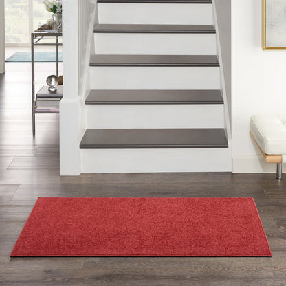 2' X 4' Brick Red Indoor Outdoor Runner Rug
