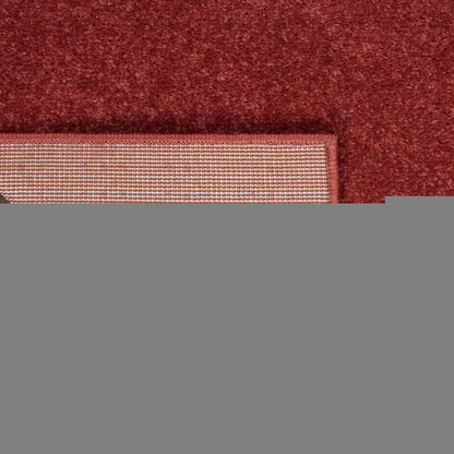 5' X 5' Brick Red Square Indoor Outdoor Area Rug