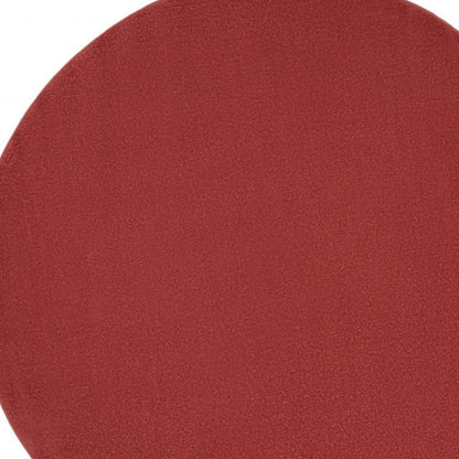 6' X 6' Brick Red Round Indoor Outdoor Area Rug