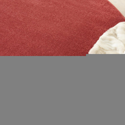 6' X 6' Brick Red Round Indoor Outdoor Area Rug