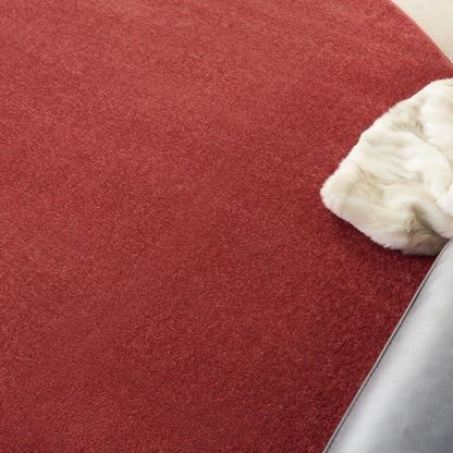 6' X 6' Brick Red Round Indoor Outdoor Area Rug