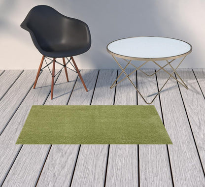 4' Runner Green Indoor Outdoor Runner Rug