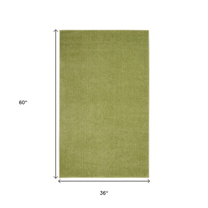 3' X 5' Green Indoor Outdoor Area Rug