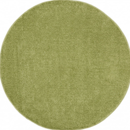 4' Green Round Indoor Outdoor Area Rug
