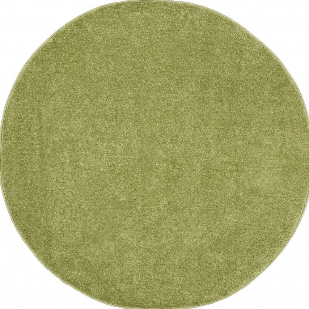 4' Green Round Indoor Outdoor Area Rug