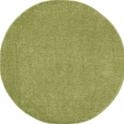 4' Green Round Indoor Outdoor Area Rug