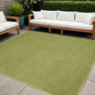 5' X 5' Green Square Indoor Outdoor Area Rug