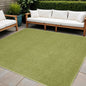 5' X 5' Green Square Indoor Outdoor Area Rug