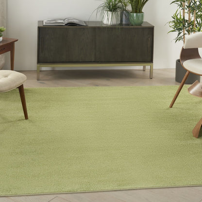 5' X 5' Green Square Indoor Outdoor Area Rug