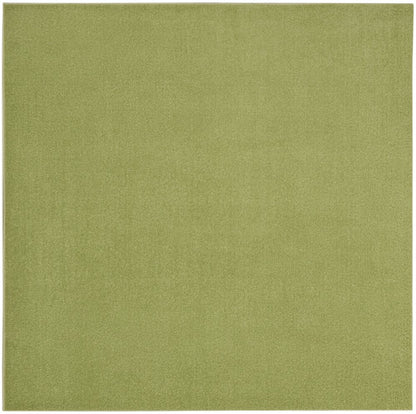 5' X 5' Green Square Indoor Outdoor Area Rug