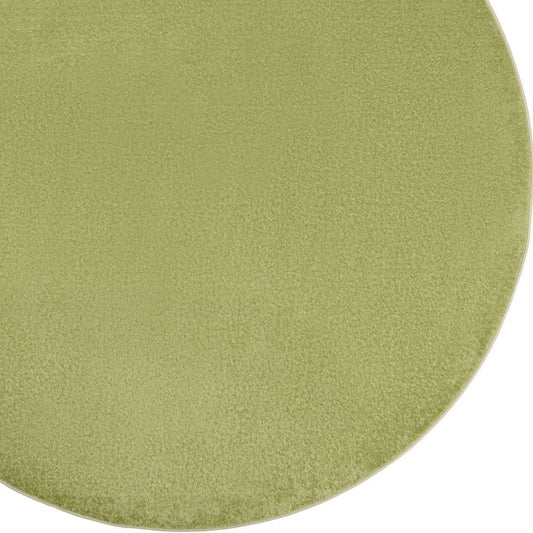 6' X 6' Green Round Indoor Outdoor Area Rug