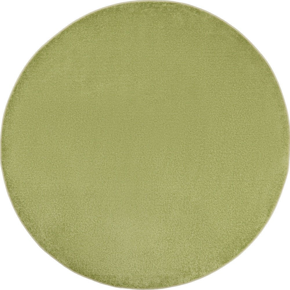 6' X 6' Green Round Indoor Outdoor Area Rug