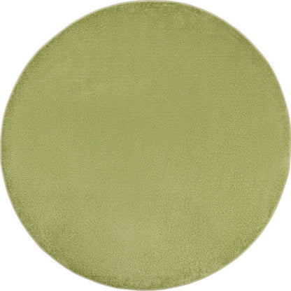 6' X 6' Green Round Indoor Outdoor Area Rug