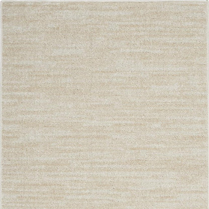 4' Runner Beige And Ivory Indoor Outdoor Runner Rug