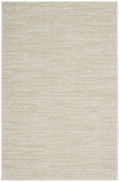 4' Runner Beige And Ivory Indoor Outdoor Runner Rug