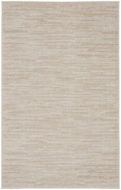 3' X 5' Beige And Ivory Indoor Outdoor Area Rug