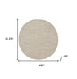 4' Beige And Ivory Round Indoor Outdoor Area Rug