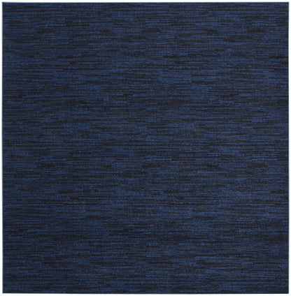 5' Midnight Blue Square Indoor Outdoor Area Rug