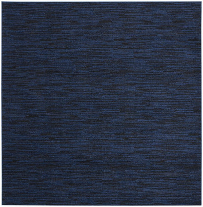 5' Midnight Blue Square Indoor Outdoor Area Rug