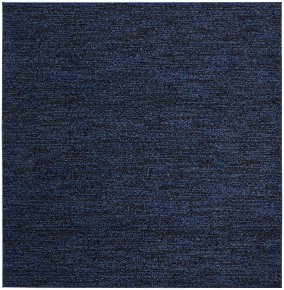5' Midnight Blue Square Indoor Outdoor Area Rug