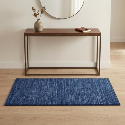 4' Runner Navy Blue Indoor Outdoor Runner Rug