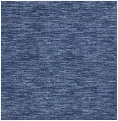 5' X 5' Blue Square Indoor Outdoor Area Rug