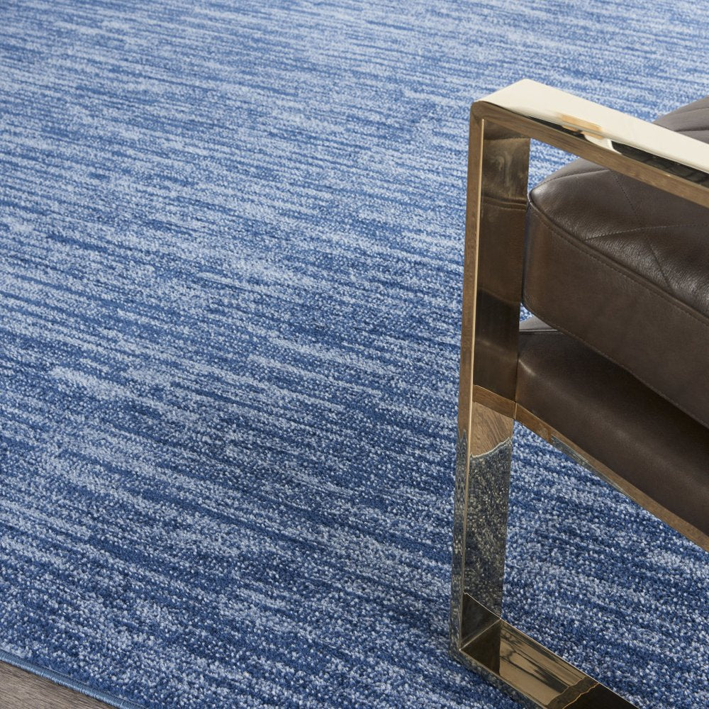 5' X 5' Blue Square Indoor Outdoor Area Rug