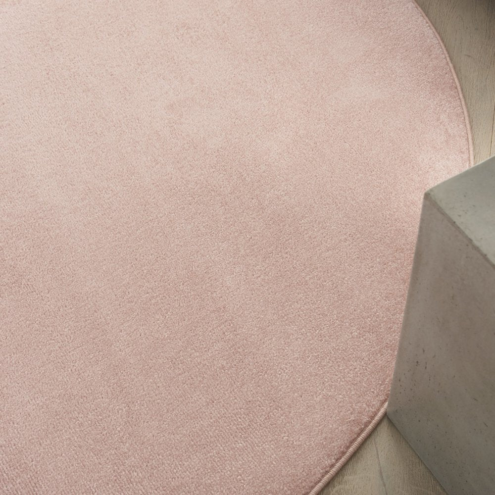 6' X 6' Pink Round Indoor Outdoor Area Rug
